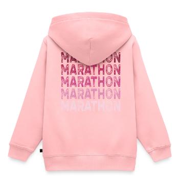 MARATHON - Sweat Premium à capuche enfant bio - rose - Dos - AI Model Kid Female (0cm)