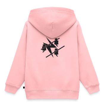 Electronics Technician Guild Logo - Kids Premium Organic Hoodie - rose - Back - AI Model Kid Female (0cm)