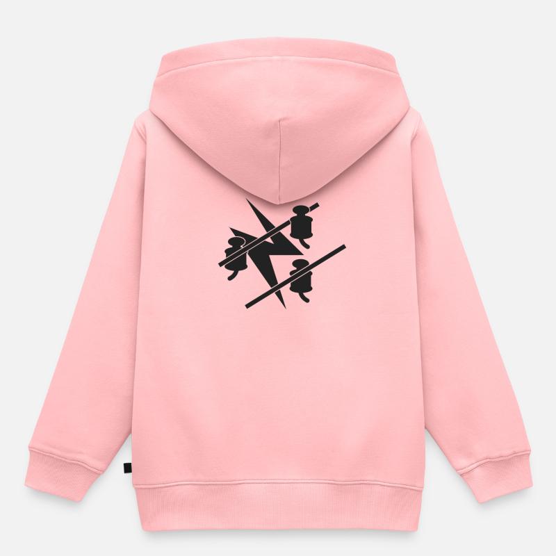 Logo de la guilde des techniciens en électronique - Sweat Premium à capuche enfant bio - rose