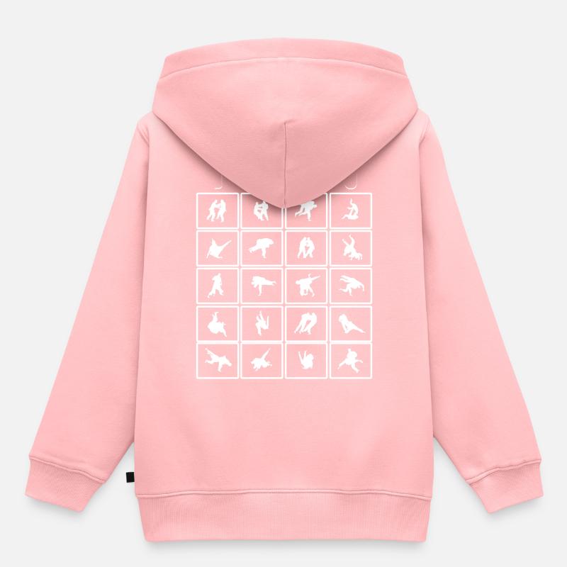 Judo - Sweat Premium à capuche enfant bio - rose