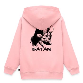 Diable - Sweat Premium à capuche enfant bio - rose - Dos - AI Model Kid Female (0cm)
