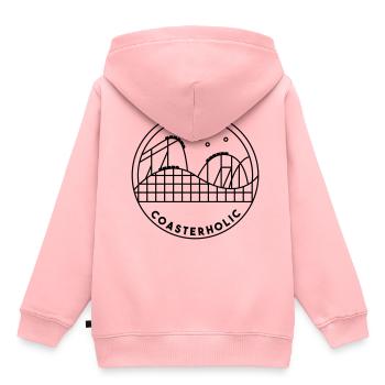 Coasterholic Achterbahn Freizeitpark Design - Kinder Premium Organic Hoodie - Rosa - Hinten - AI Model Kid Female (0cm)