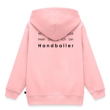 Handballer Handball - Kinder Premium Organic Hoodie - Rosa - Hinten - AI Model Kid Female (0cm)