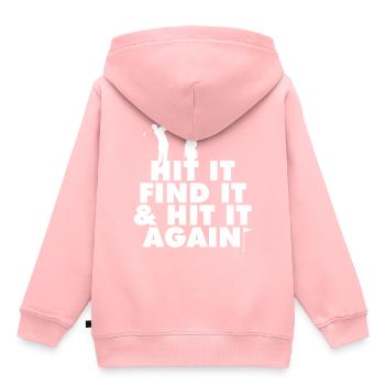 Golf Golfplatz Golfer Sprüche Abschlag - Kinder Premium Organic Hoodie - Rosa - Hinten - AI Model Kid Female (0cm)