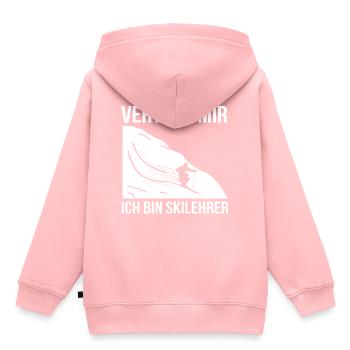 Skilehrer - Kinder Premium Organic Hoodie - Rosa - Hinten - AI Model Kid Female (0cm)