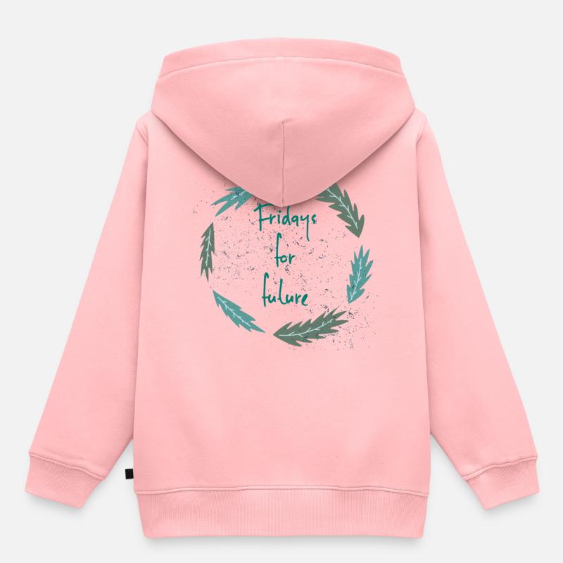Fridays for future - Kids Premium Organic Hoodie - rose