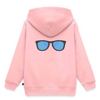 Brille - Kinder Premium Organic Hoodie - Rosa - Hinten - AI Model Kid Female (0cm)