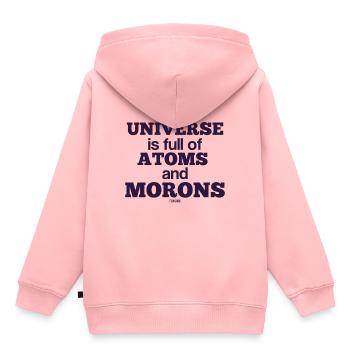 Idiot idiot atom science - Kids Premium Organic Hoodie - rose - Back - AI Model Kid Female (0cm)