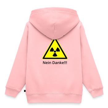 Atomkraft - Nein Danke - Kinder Premium Organic Hoodie - Rosa - Hinten - AI Model Kid Female (0cm)