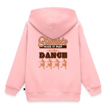 Danse en ligne, bottes de danse en ligne - Sweat Premium à capuche enfant bio - rose - Dos - AI Model Kid Female (0cm)