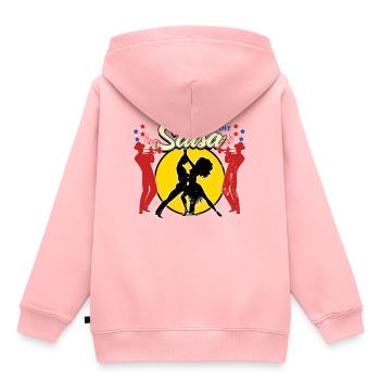salsa - Sweat Premium à capuche enfant bio - rose - Dos - AI Model Kid Female (0cm)