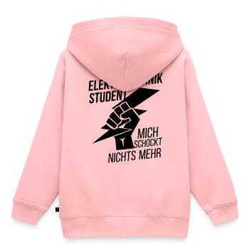 Elektrotechnik Student - Kinder Premium Organic Hoodie - Rosa - Hinten - AI Model Kid Female (0cm)