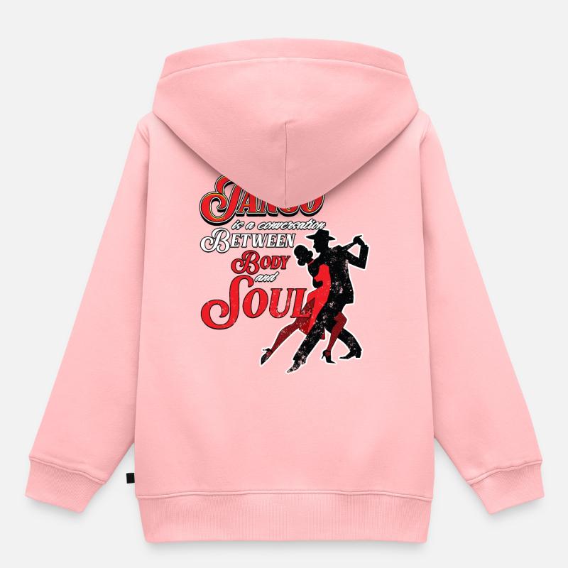 Tango, danseurs de tango - Sweat Premium à capuche enfant bio - rose