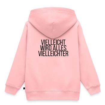 Vielleicht wird alles Vielleichter - Kinder Premium Organic Hoodie - Rosa - Hinten - AI Model Kid Female (0cm)