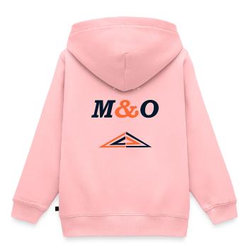 M & O-Stern - Kinder Premium Organic Hoodie - Rosa - Hinten - AI Model Kid Female (0cm)