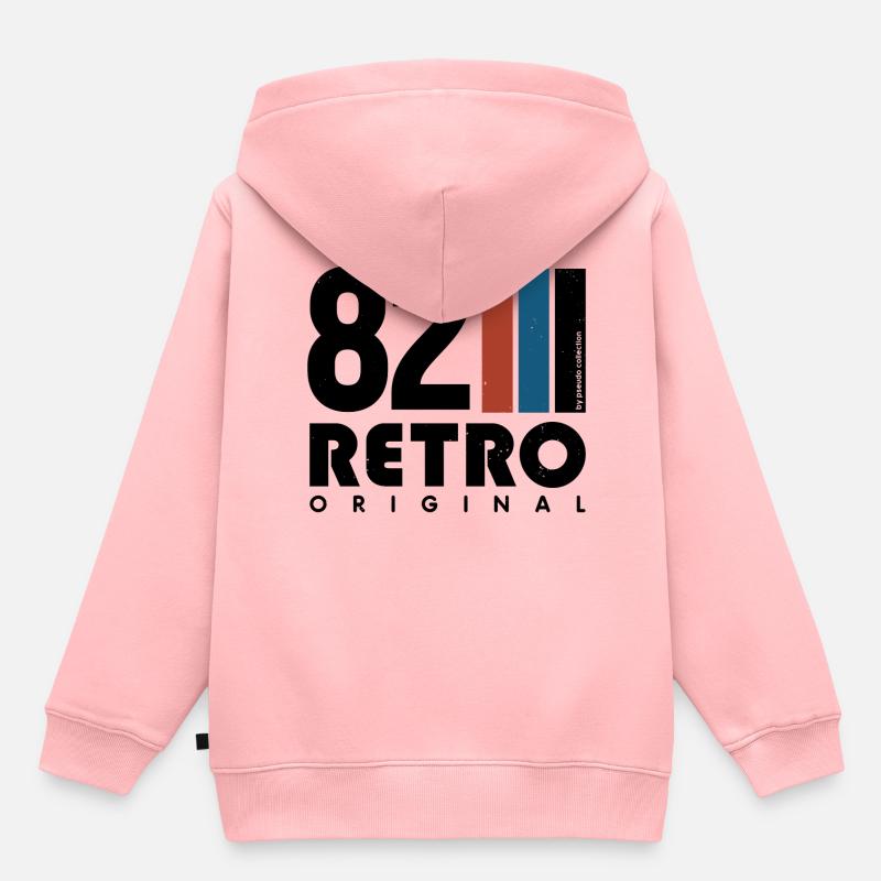Rétro 82 pseudo - Sweat Premium à capuche enfant bio - rose