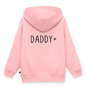 Daddy - Kinder Premium Organic Hoodie - Rosa - Hinten - AI Model Kid Female (0cm)