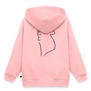 Tête Leno 227 - Pure Head - Noir - Sweat Premium à capuche enfant bio - rose - Dos - AI Model Kid Female (0cm)