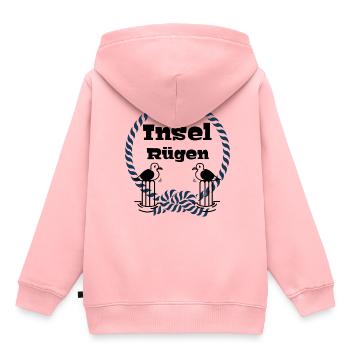insel Rügen - Kinder Premium Organic Hoodie - Rosa - Hinten - AI Model Kid Female (0cm)
