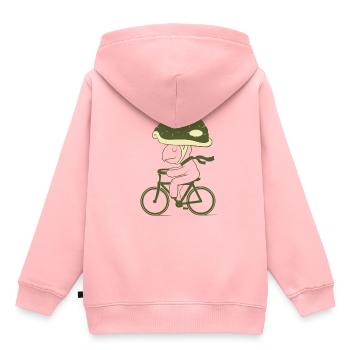 Never ride a bike without a helmet - Kids Premium Organic Hoodie - rose - Back - AI Model Kid Female (0cm)