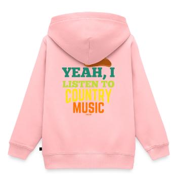 Countrymusik Western America Linedance - Sweat Premium à capuche enfant bio - rose - Dos - AI Model Kid Female (0cm)