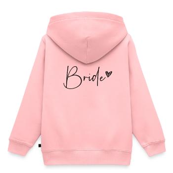 la mariée - Sweat Premium à capuche enfant bio - rose - Dos - AI Model Kid Female (0cm)