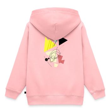 Hippe abstrakte, geometrische Formen & Shapes - Kinder Premium Organic Hoodie - Rosa - Hinten - AI Model Kid Female (0cm)