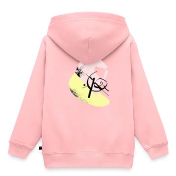 Hippe, formes géométriques & shapes - Sweat Premium à capuche enfant bio - rose - Dos - AI Model Kid Female (0cm)
