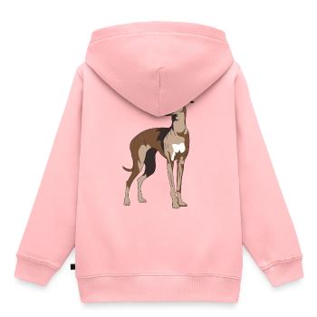 Greyhound, galgo, greyhounds - Kids Premium Organic Hoodie - rose - Back - AI Model Kid Female (0cm)