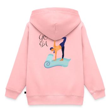 YOGA - Kids Premium Organic Hoodie - rose - Back - AI Model Kid Female (0cm)