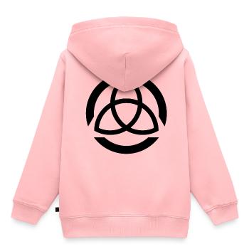 Symbole celtes, celtes, symbole - Sweat Premium à capuche enfant bio - rose - Dos - AI Model Kid Female (0cm)