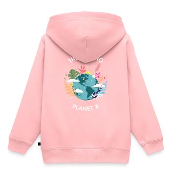 Il n’y a pas de planète B There is no Planet B - Sweat Premium à capuche enfant bio - rose - Dos - AI Model Kid Female (0cm)