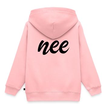 nee nein niederländisch Geschenkidee - Kinder Premium Organic Hoodie - Rosa - Hinten - AI Model Kid Female (0cm)