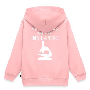 Mir reichts, ich gehe ins Labor! - Kinder Premium Organic Hoodie - Rosa - Hinten - AI Model Kid Female (0cm)
