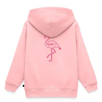 Party Flamingo - Kinder Premium Organic Hoodie - Rosa - Hinten - AI Model Kid Female (0cm)