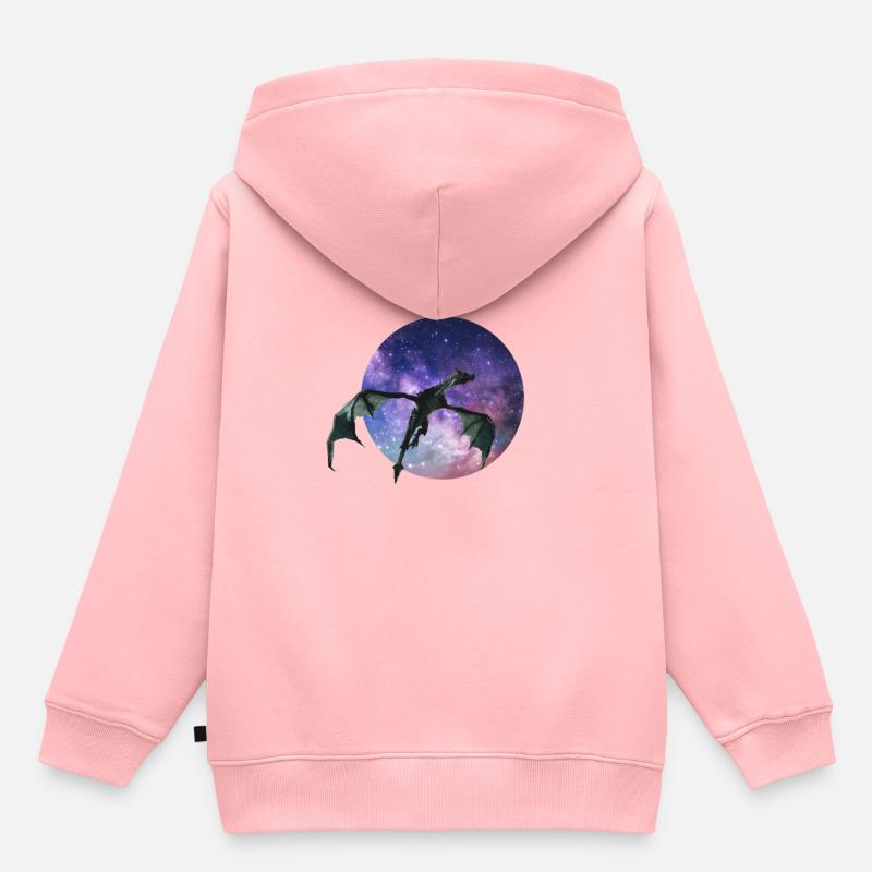 Dragon - Sweat Premium à capuche enfant bio - rose