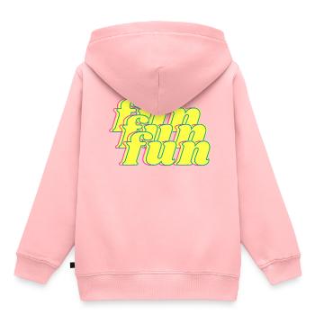 fun - Sweat Premium à capuche enfant bio - rose - Dos - AI Model Kid Female (0cm)