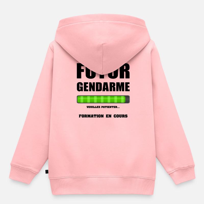 FUTUR GENDARME - Sweat Premium à capuche enfant bio - rose