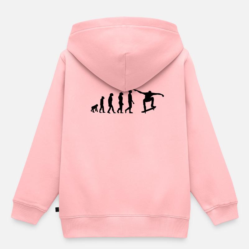 EVOLUTION SKATE - Sweat Premium à capuche enfant bio - rose