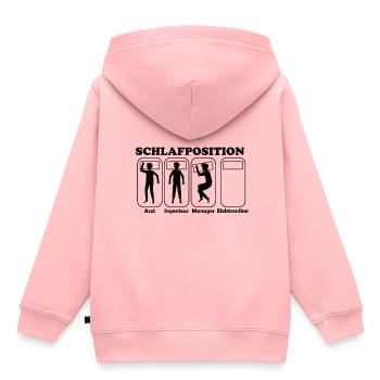 Schlafposition Elektriker - Kinder Premium Organic Hoodie - Rosa - Hinten - AI Model Kid Female (0cm)