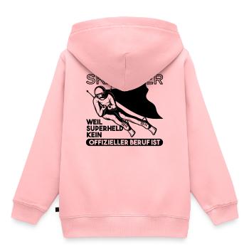 Geschenk Skilehrer - Kinder Premium Organic Hoodie - Rosa - Hinten - AI Model Kid Female (0cm)