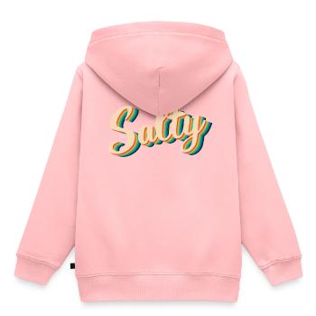 Salty - Kinder Premium Organic Hoodie - Rosa - Hinten - AI Model Kid Female (0cm)