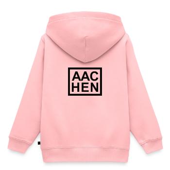Aachen - Kinder Premium Organic Hoodie - Rosa - Hinten - AI Model Kid Female (0cm)