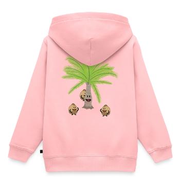 Kokosnuss Palme Palmen Nuss Nüsse Botanisch - Kinder Premium Organic Hoodie - Rosa - Hinten - AI Model Kid Female (0cm)