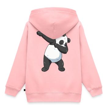 Dabbing Panda - Kinder Premium Organic Hoodie - Rosa - Hinten - AI Model Kid Female (0cm)