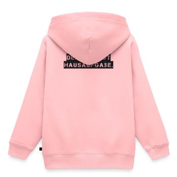 Lehrer - Der Rest ist Hausaufgabe - Kinder Premium Organic Hoodie - Rosa - Hinten - AI Model Kid Female (0cm)