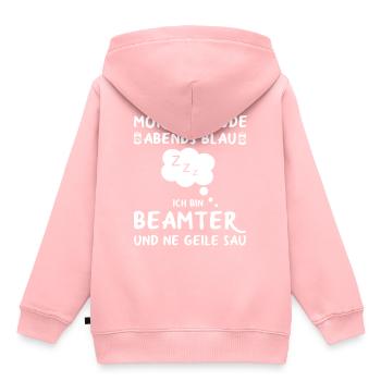 Beamter Verbeamtet Beamten Beamte Sprüche - Kinder Premium Organic Hoodie - Rosa - Hinten - AI Model Kid Female (0cm)