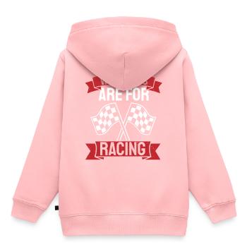 Auto-Rennen Fahrrad-Rennen Racer Geschenk - Kinder Premium Organic Hoodie - Rosa - Hinten - AI Model Kid Female (0cm)