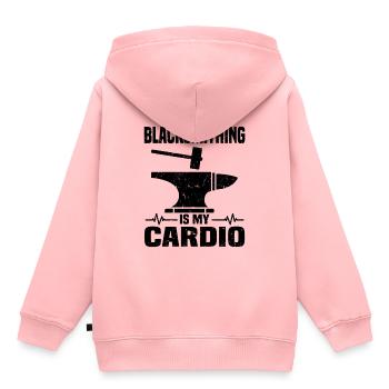 Forger des proverbes - Sweat Premium à capuche enfant bio - rose - Dos - AI Model Kid Female (0cm)