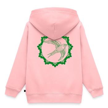 Oiseau - Nature Conservation Amoureux des animaux - Sweat Premium à capuche enfant bio - rose - Dos - AI Model Kid Female (0cm)